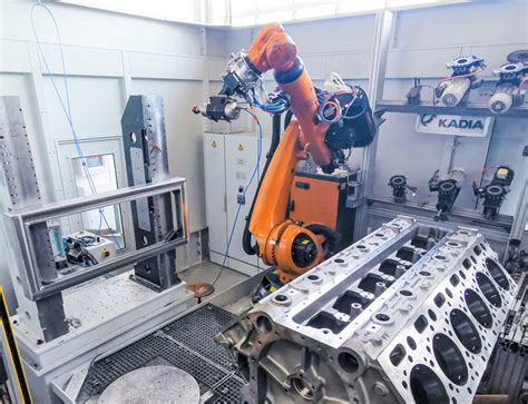 Processing of battery tray with industrial robot 